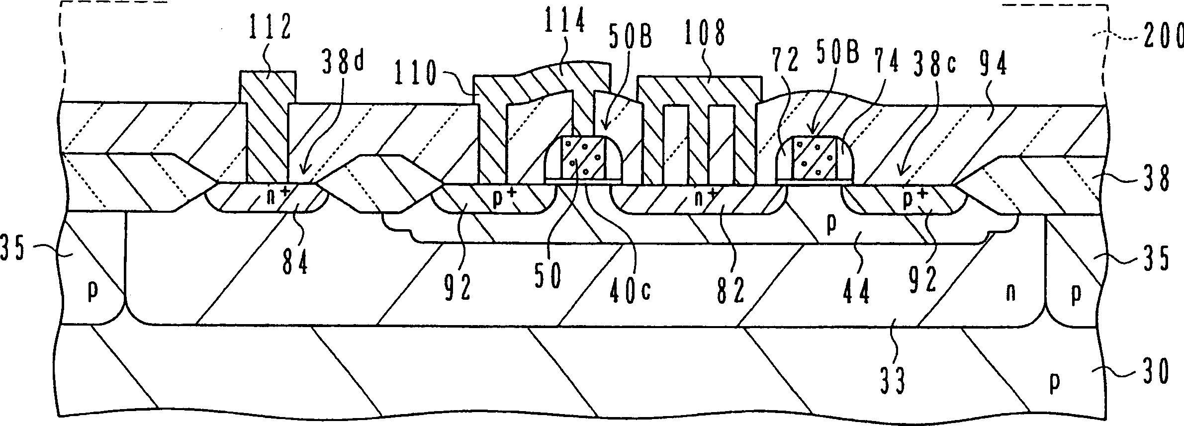 Semiconductor device including bipolar junction transistor with protected emitter-base junction