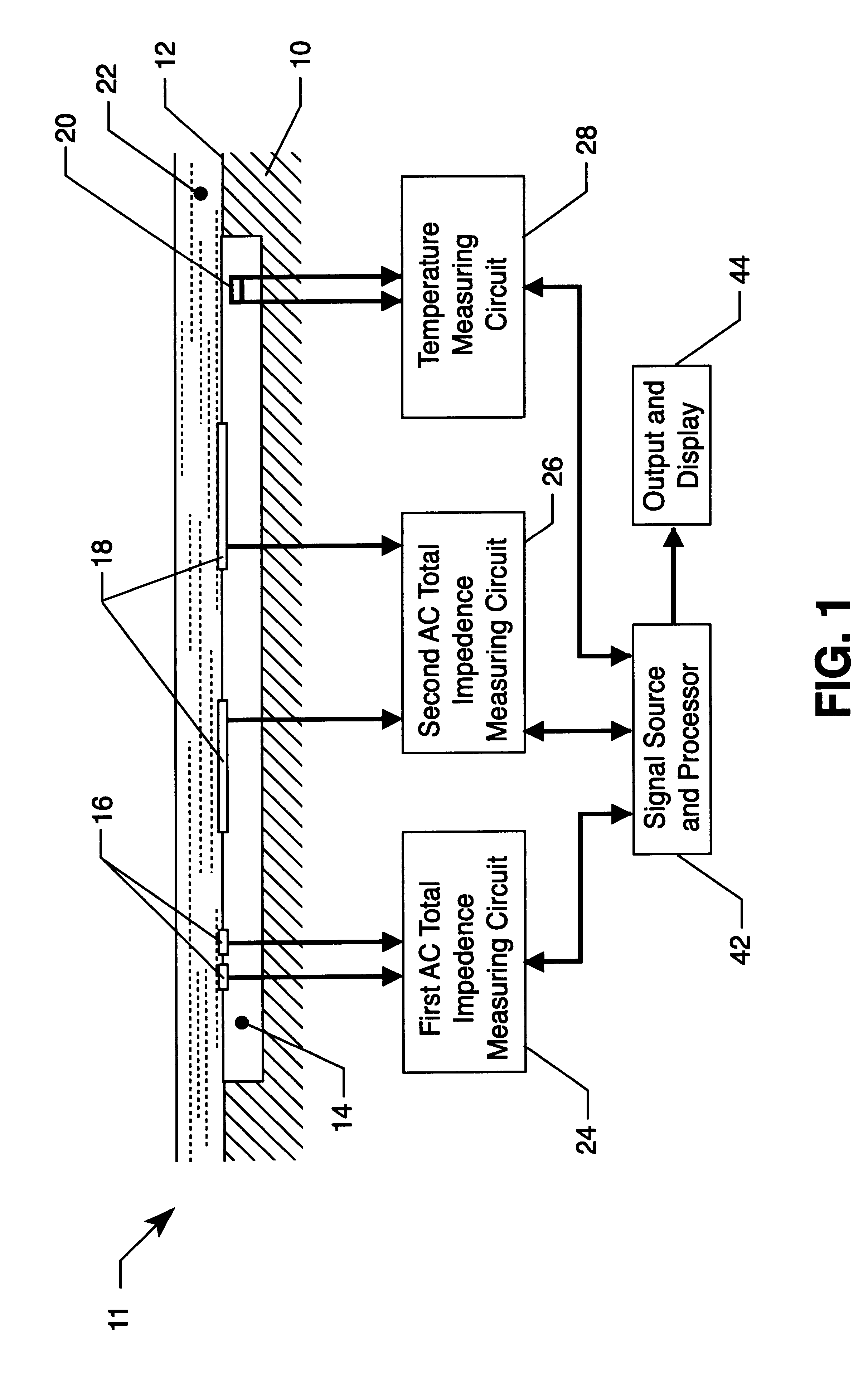 Thickness measurement device for ice, or ice mixed with water or other liquid