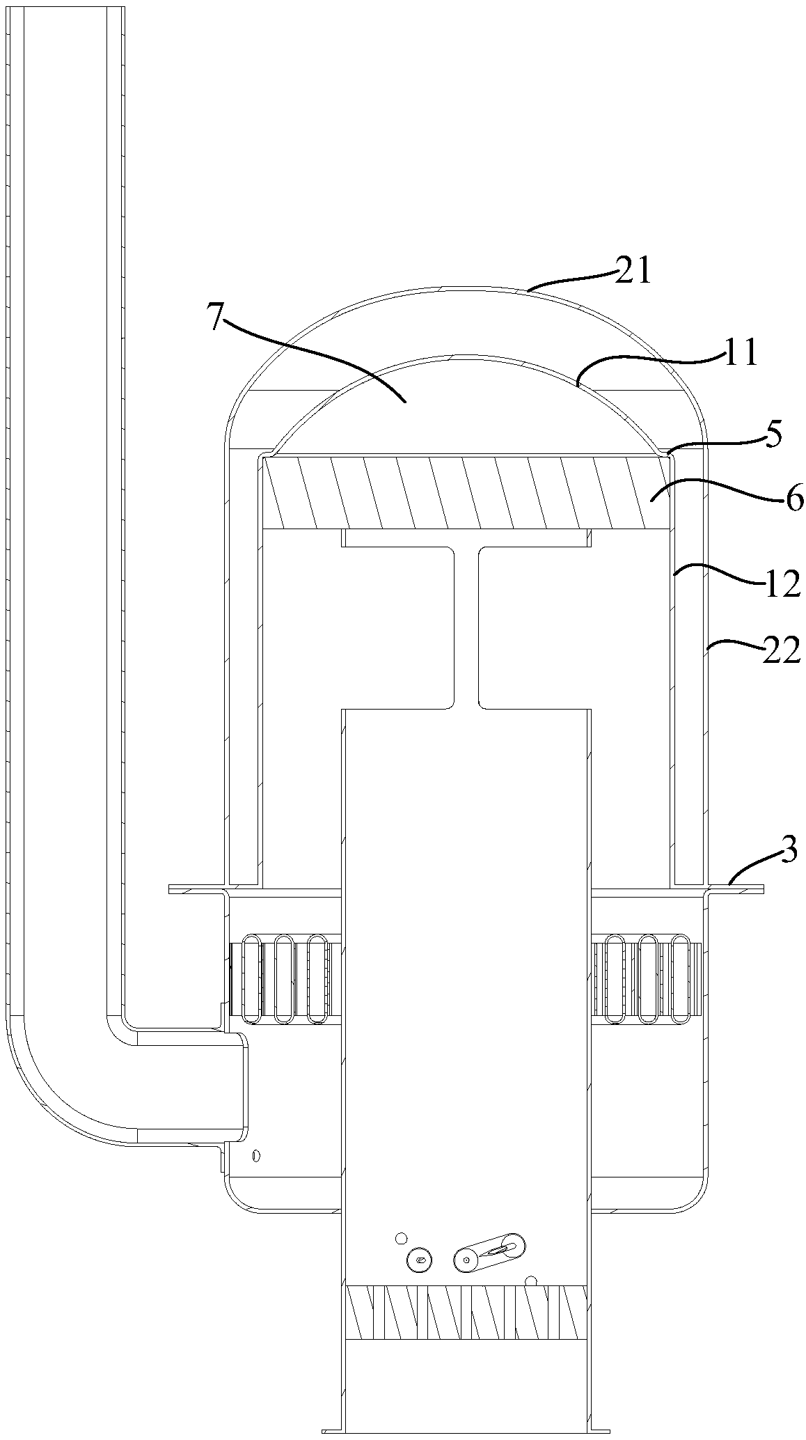 Jacket type heat exchanger and gas water heater