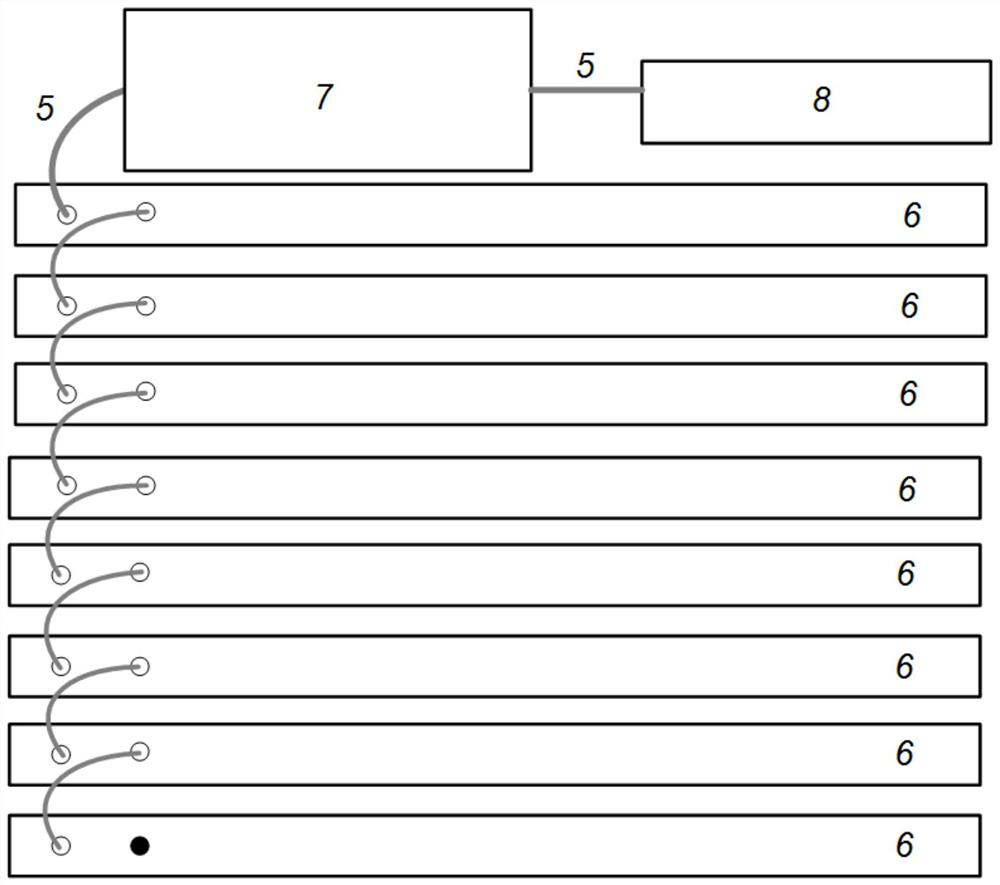 Distributed fiber laser monitoring system and monitoring method