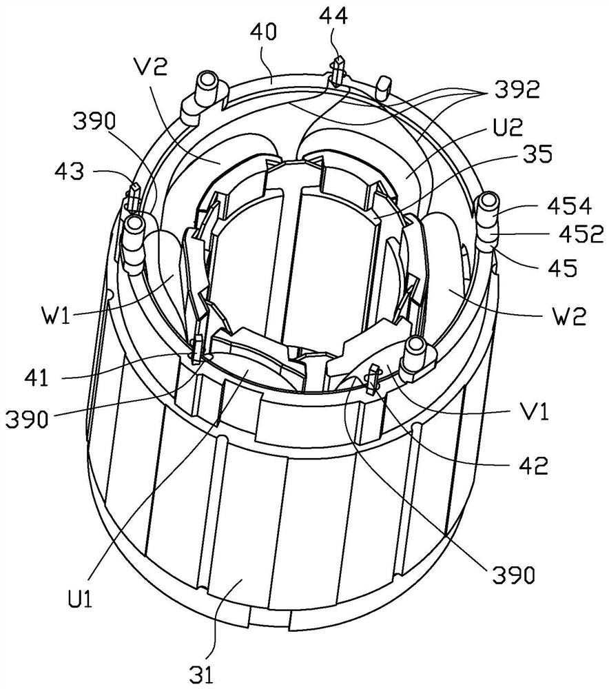 Motor device and its stator