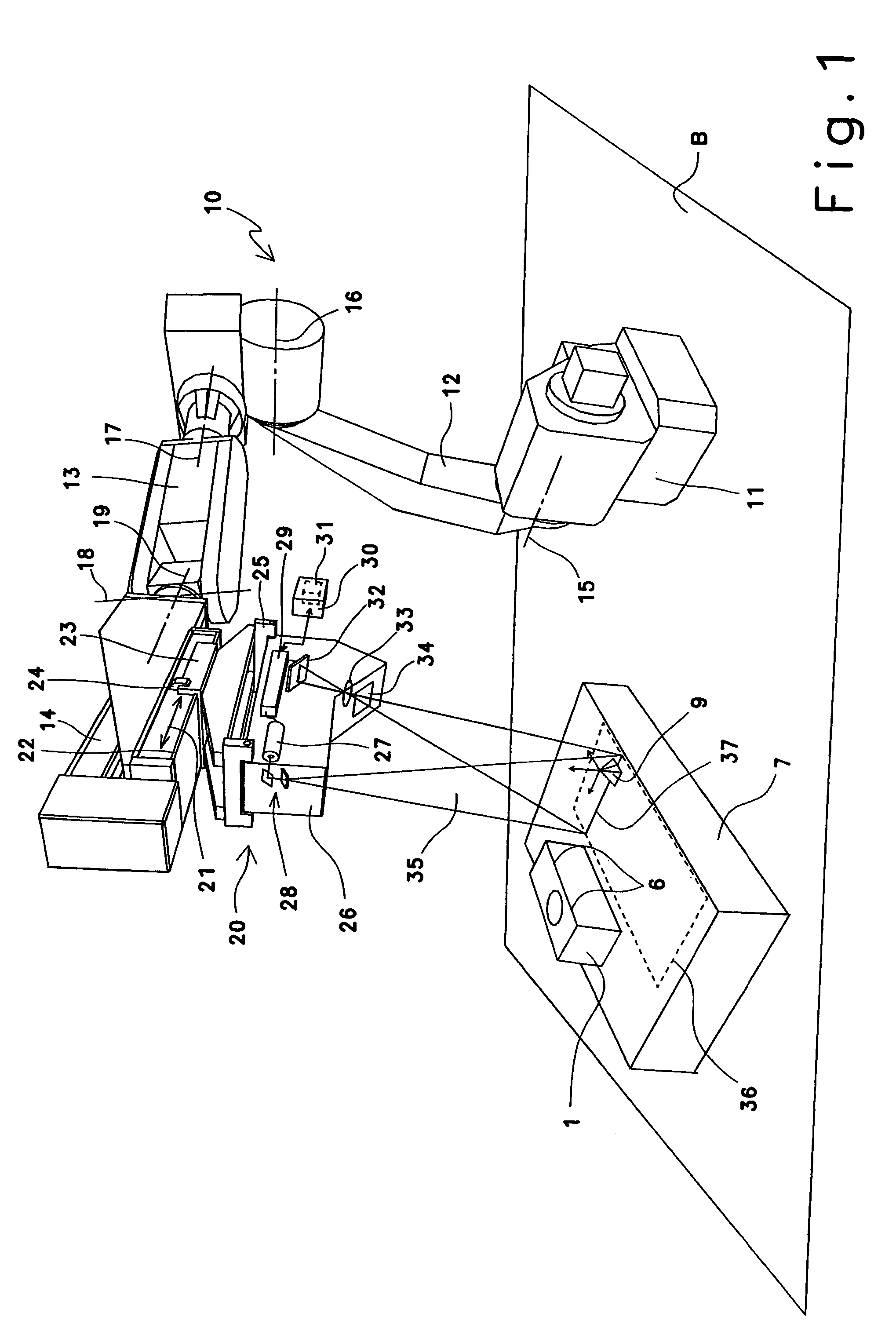 Device and method for measuring components