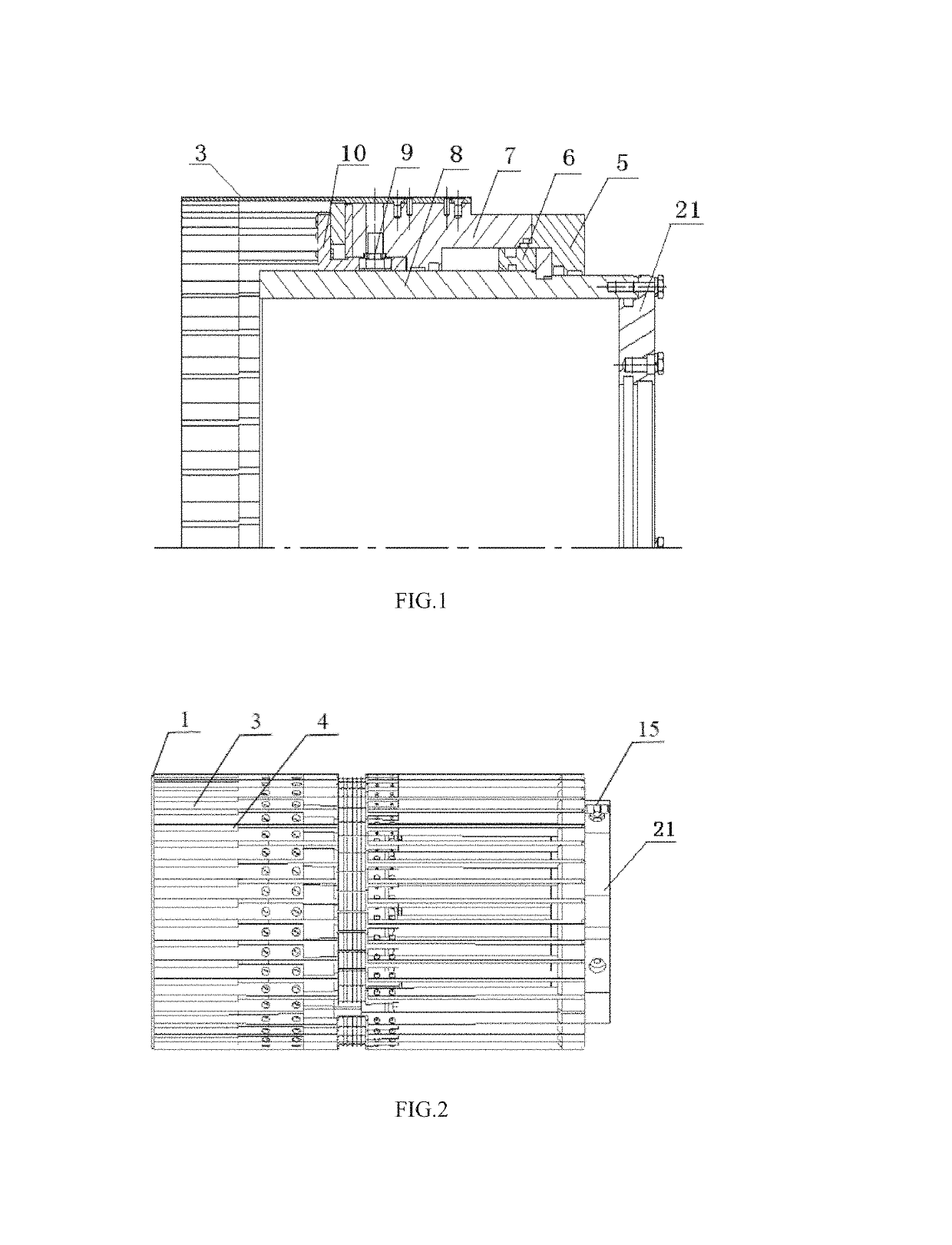 Moveable cover plate driver unit of the mechanical turn-up building drum