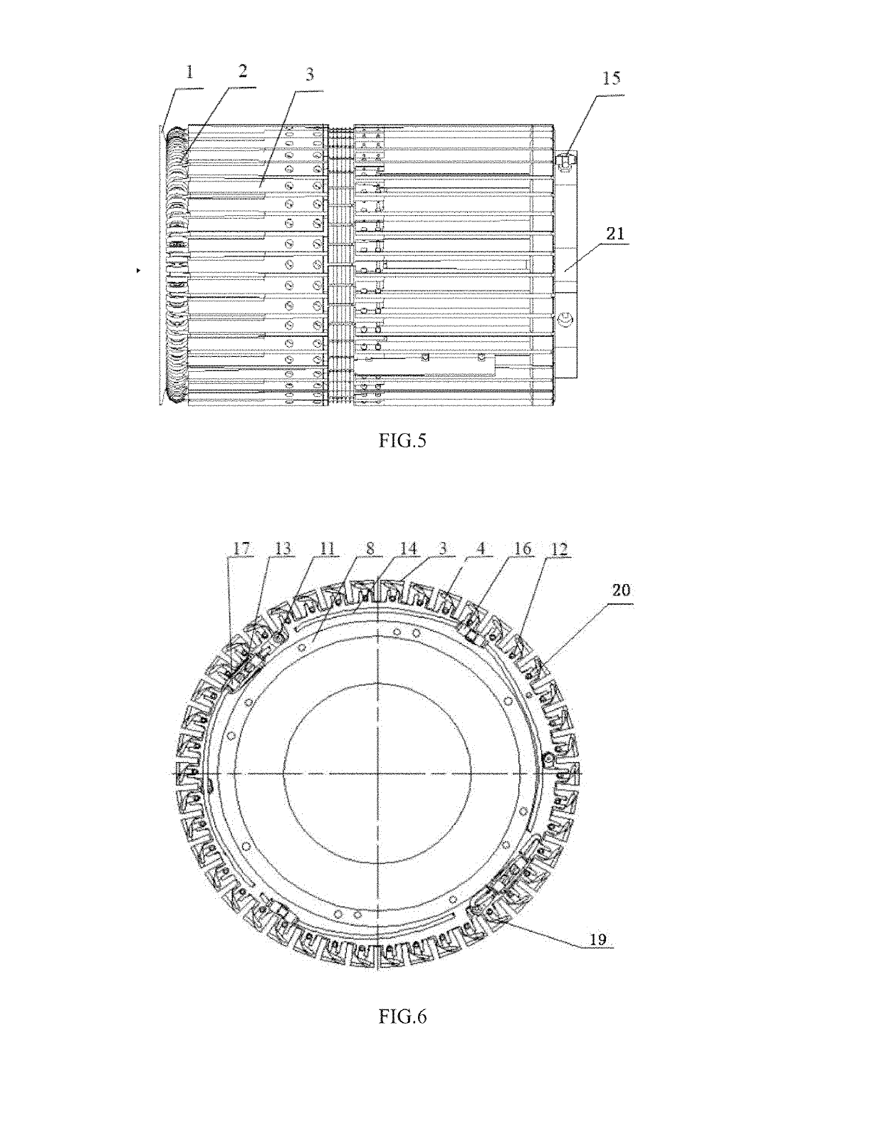 Moveable cover plate driver unit of the mechanical turn-up building drum