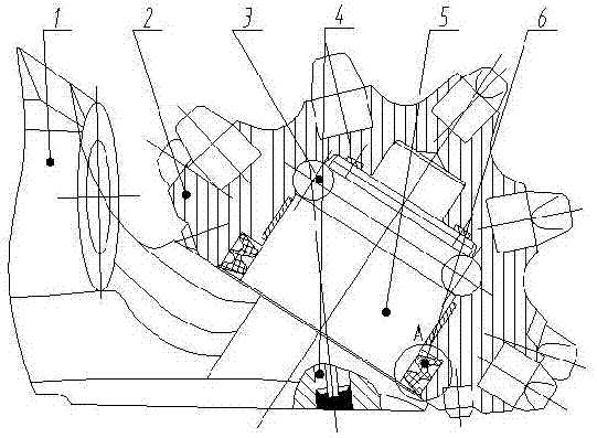 A W-shaped sealing structure of a roller cone bit bearing