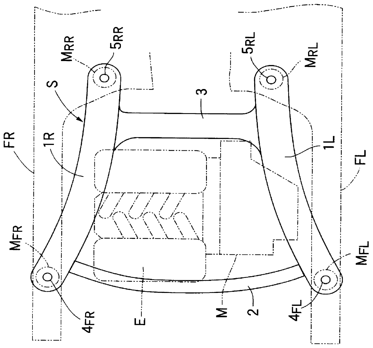 Shock absorbing vehicle body structure