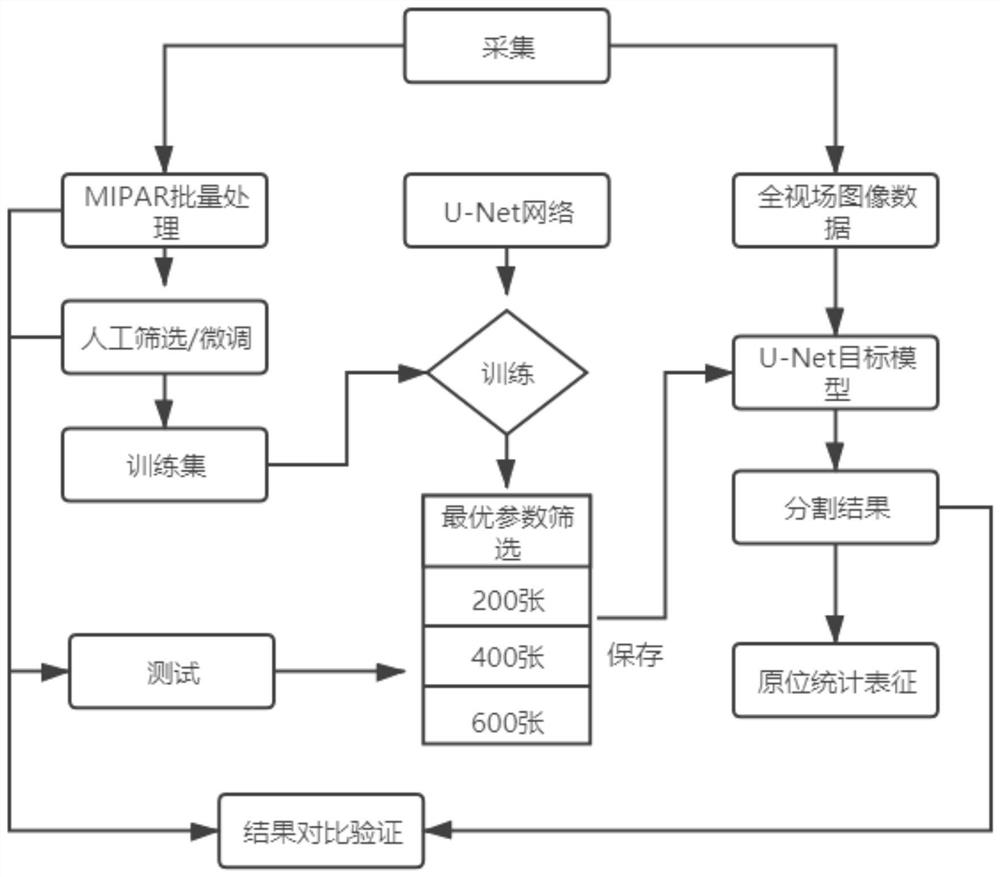 Aluminum alloy micron-sized second phase quantitative statistical characterization method based on deep learning