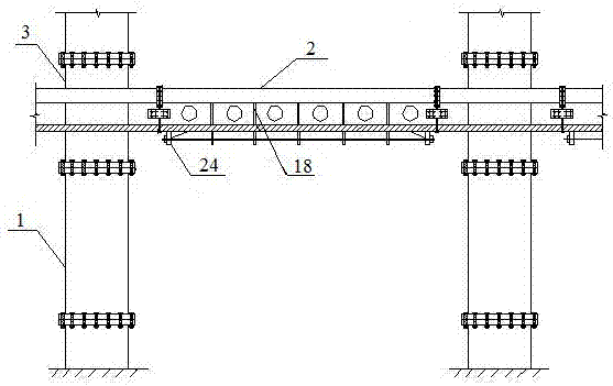 Frame formed from solid-web steel pipe concrete combination columns and combination beam, and construction method thereof