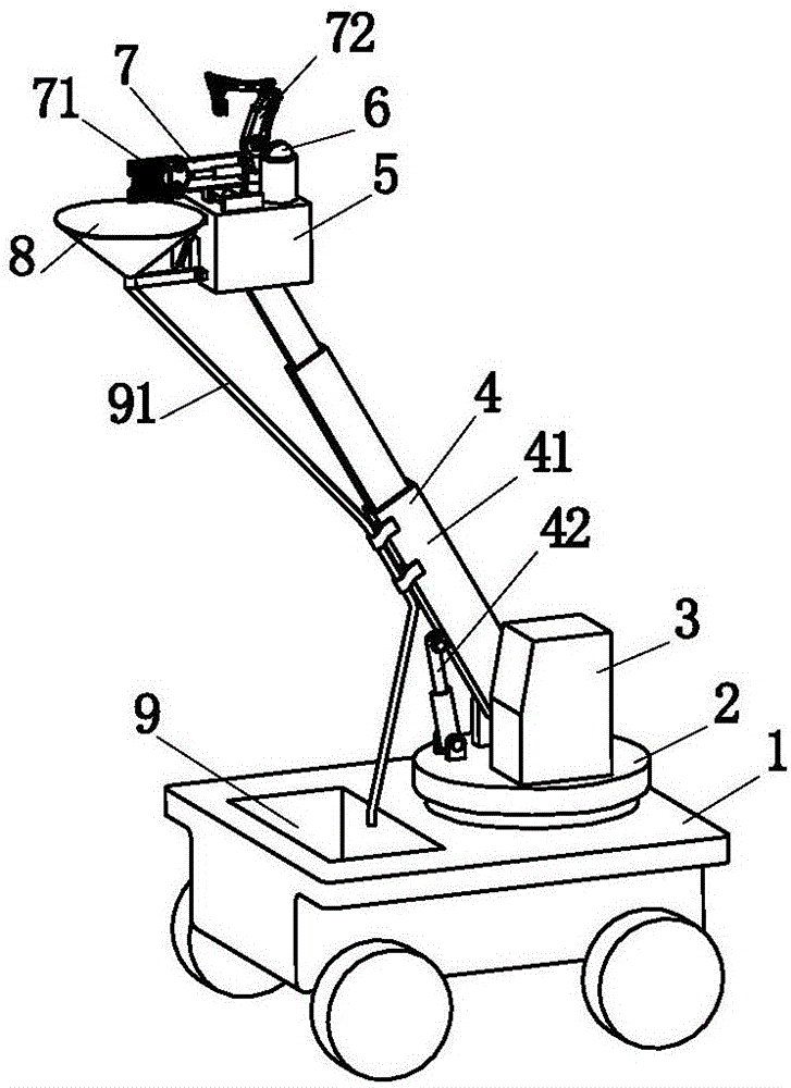 Olive fruit picking machine