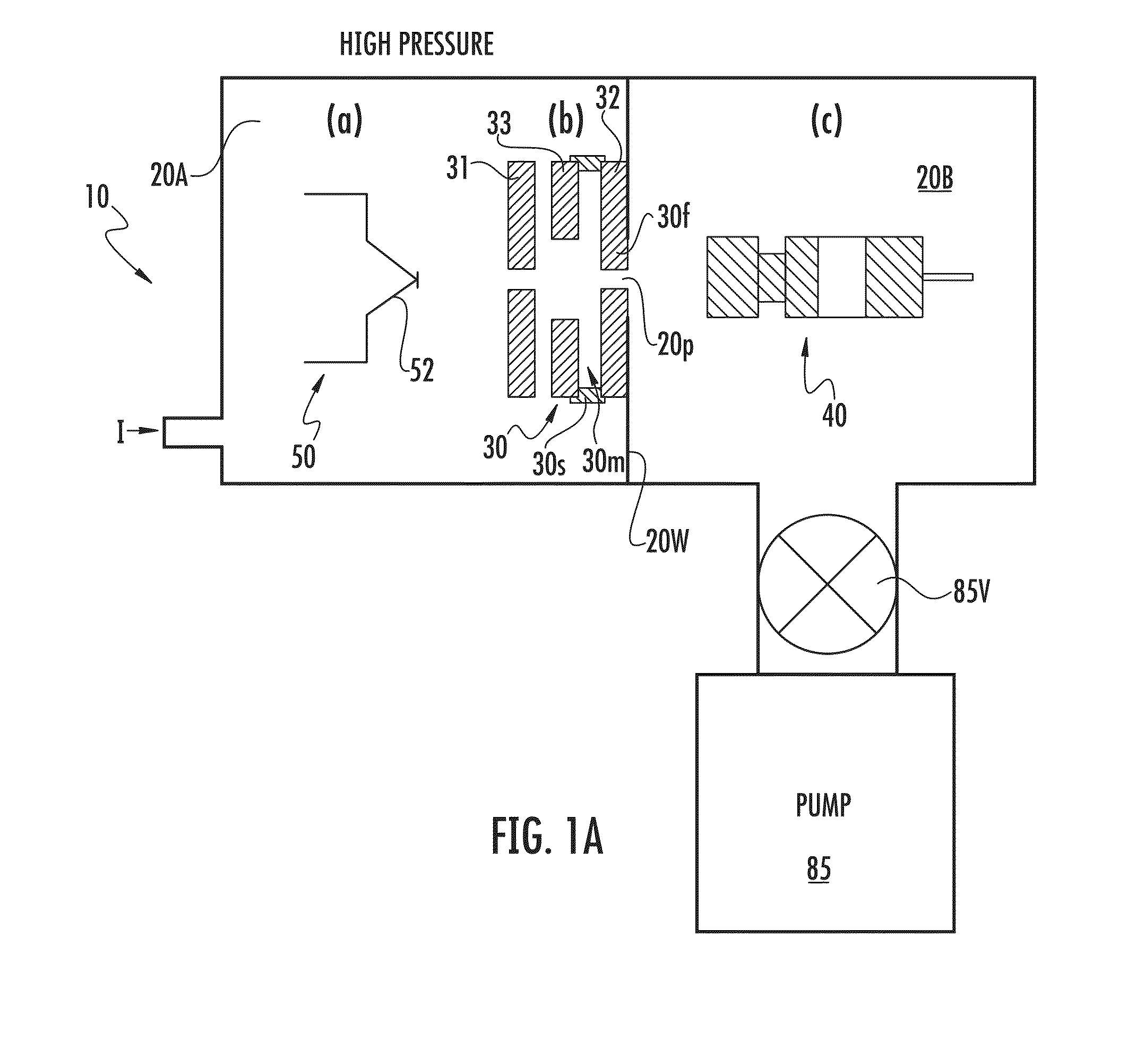 Mass spectrometry systems with convective flow of buffer gas  for enhanced signals and related methods