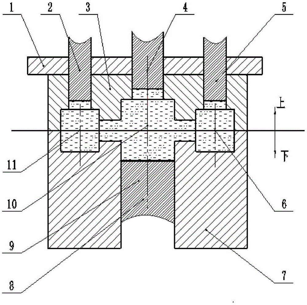 A multi-point pressurized liquid die forging method