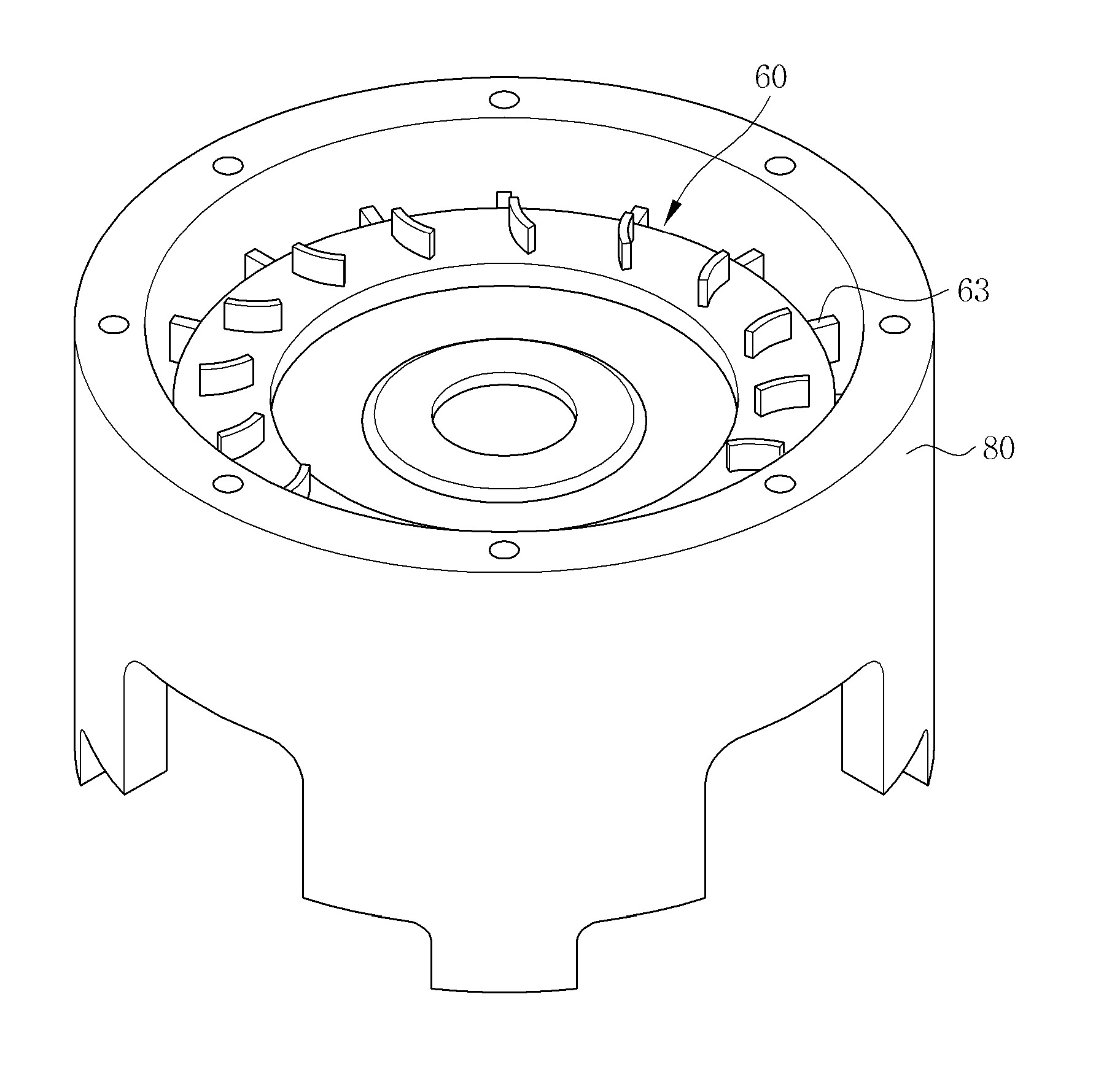 Switched reluctance motor assembly