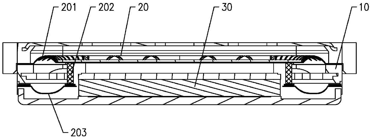 Conductive film for sound production device and sound production device