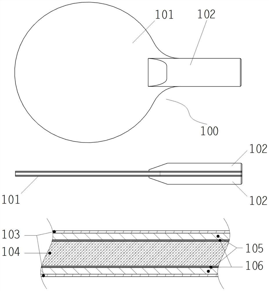 Table tennis bat bottom plate containing fiber interlayer with surface microcosmic coating and manufacturing method thereof