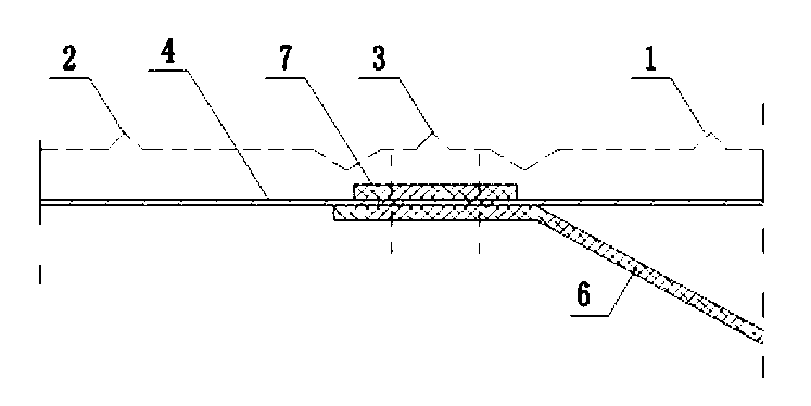 Connecting method of rubber water stopping band and copper water stopping sheet