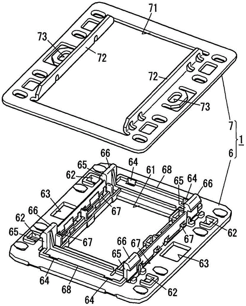 Mounting element for wiring apparatus and wiring equipment using same