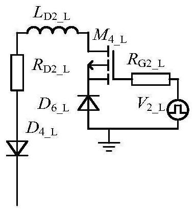 Driving circuit for inhibiting peak and crosstalk of SiC MOSFET (Metal Oxide Semiconductor Field Effect Transistor)