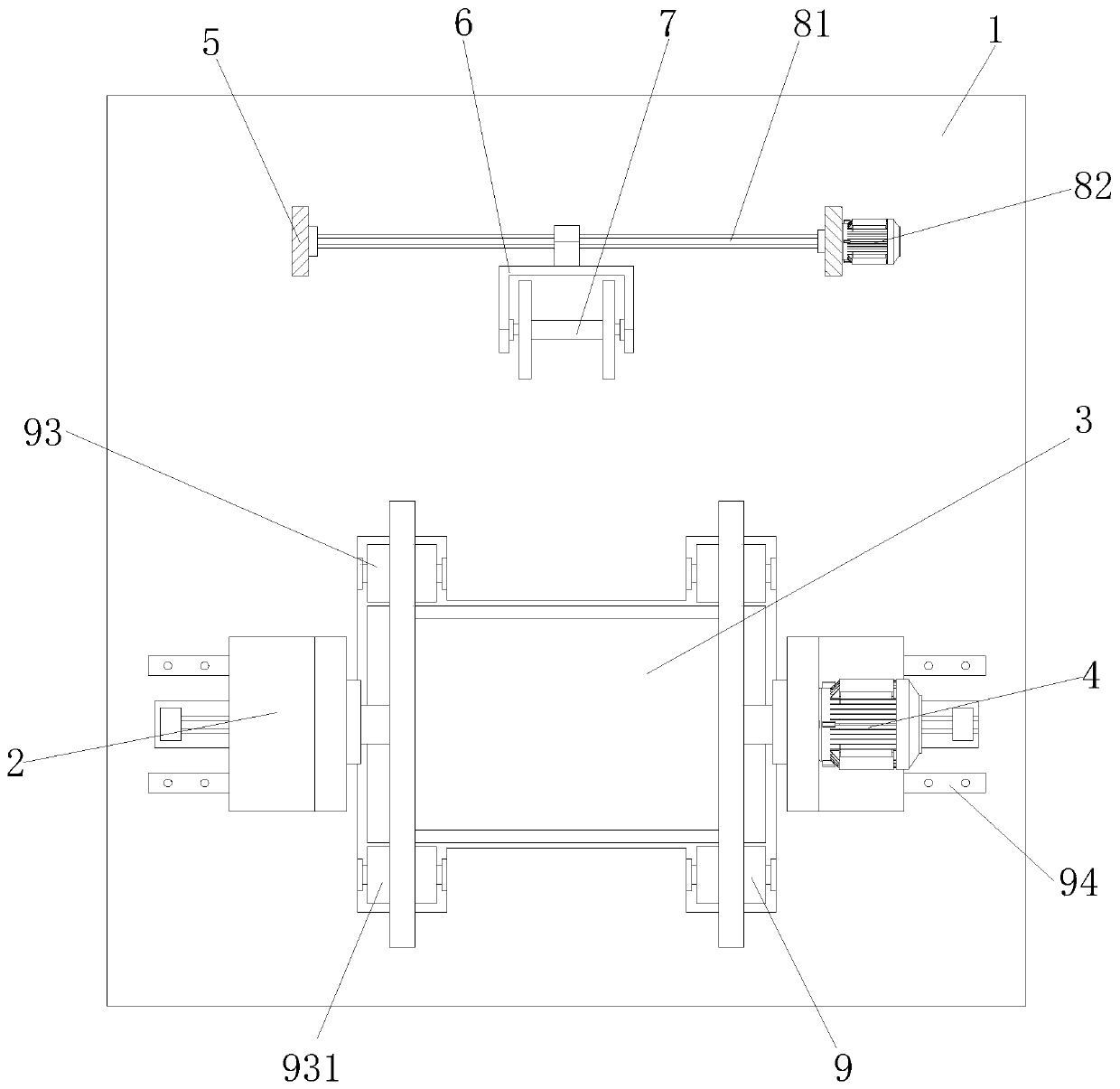 Film sleeving device for flexible medium-high voltage fire-resistant power cable