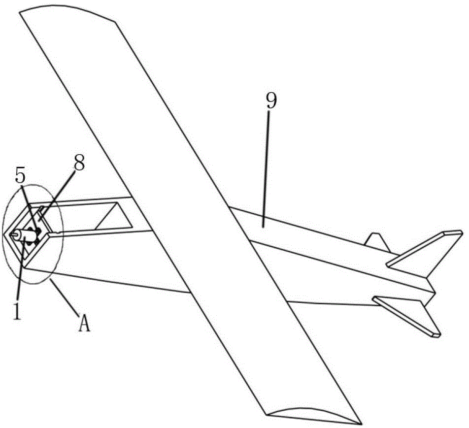 A power installation structure for an axis-pull electric aircraft