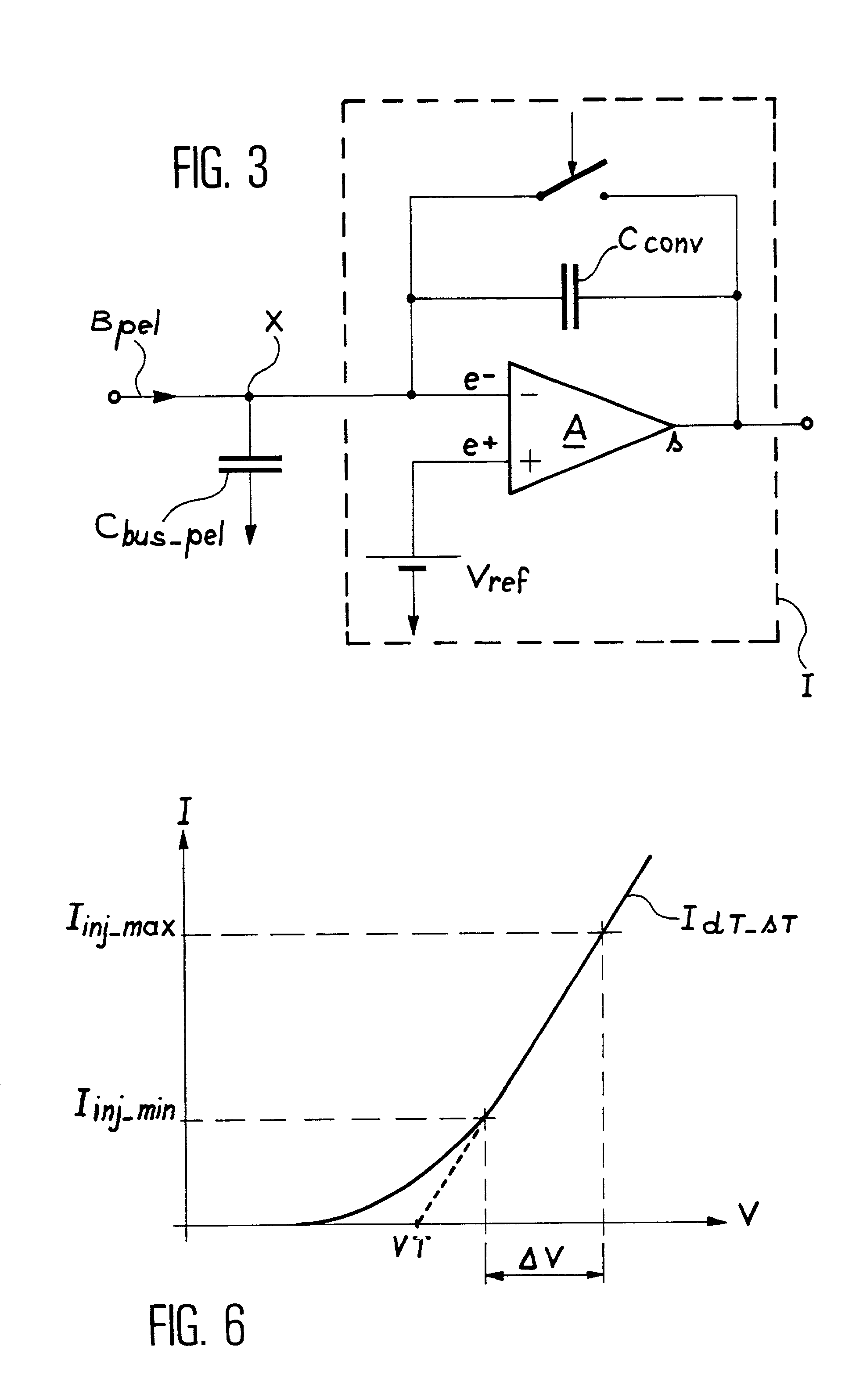 Device for converting a photosignal into a voltage in image sensors with remote integrators