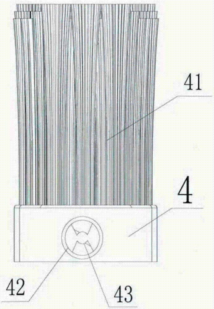 Mechanical type horizontal vibrating and brushing toothbrush