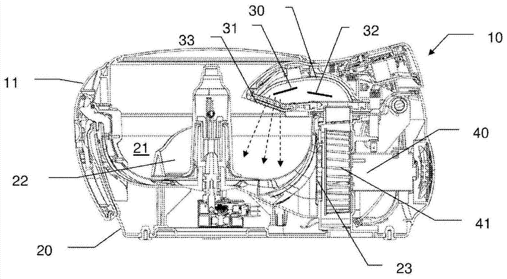 Electric cooking apparatus having an air flow