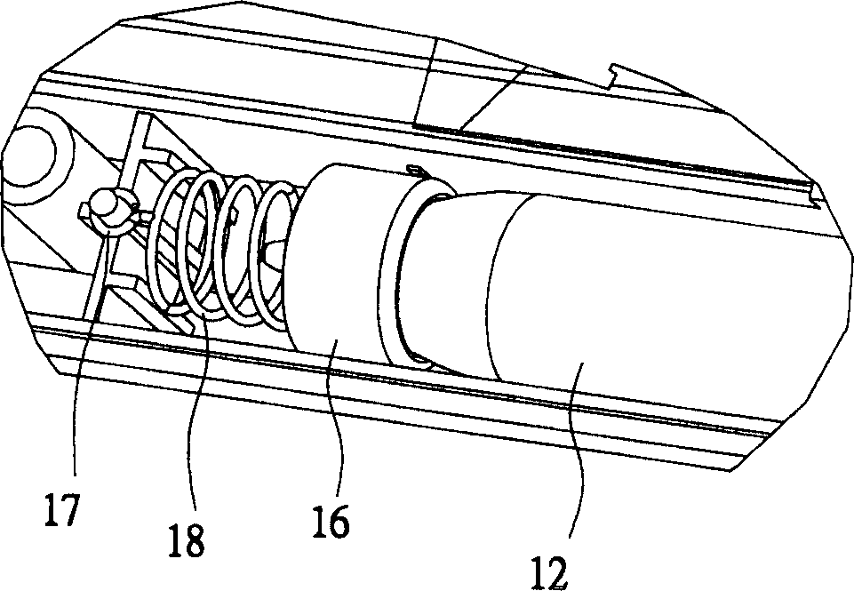 Touch control pen ejection structure of portable computer device