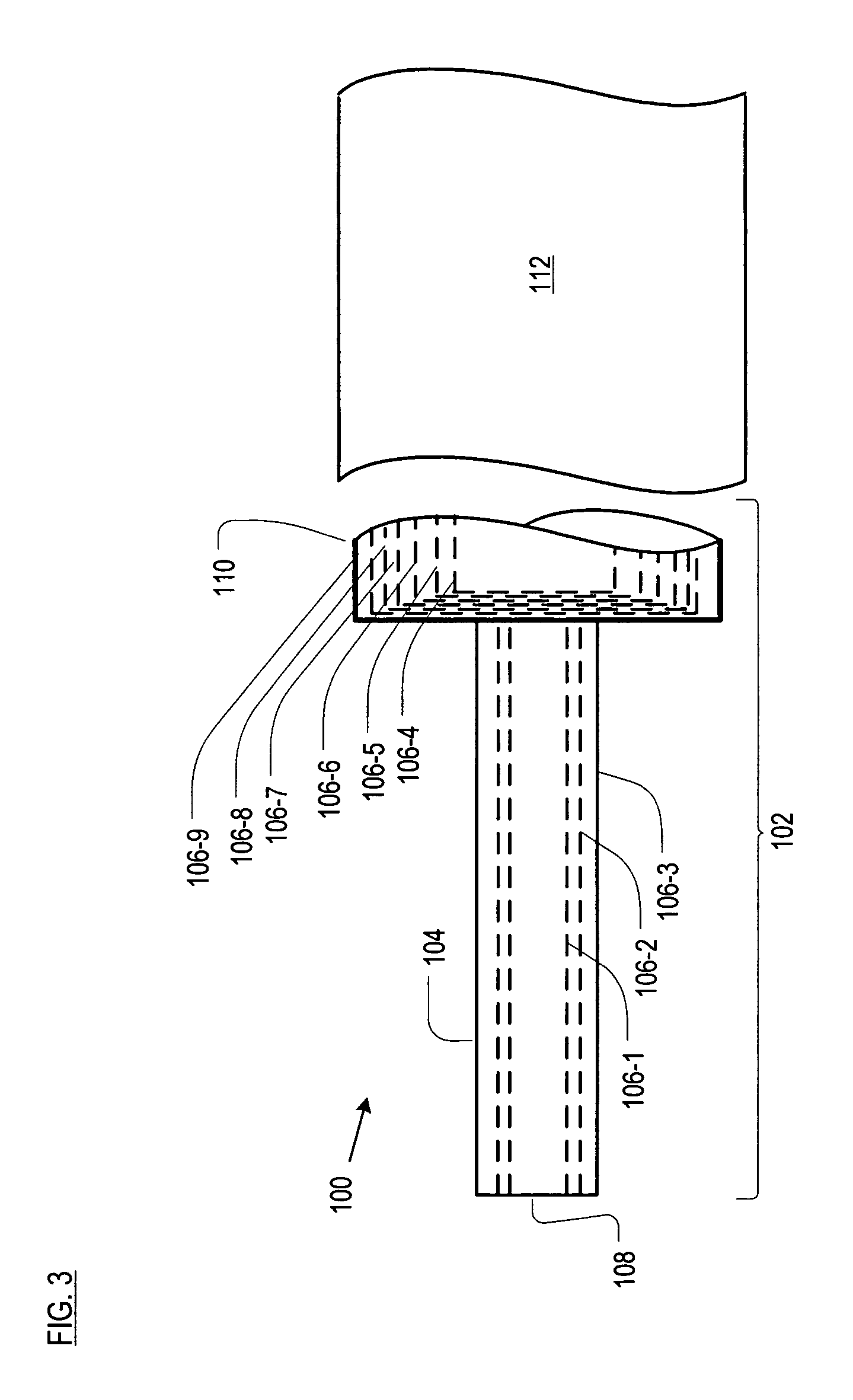 Cavity-running projectile having a telescoping nose