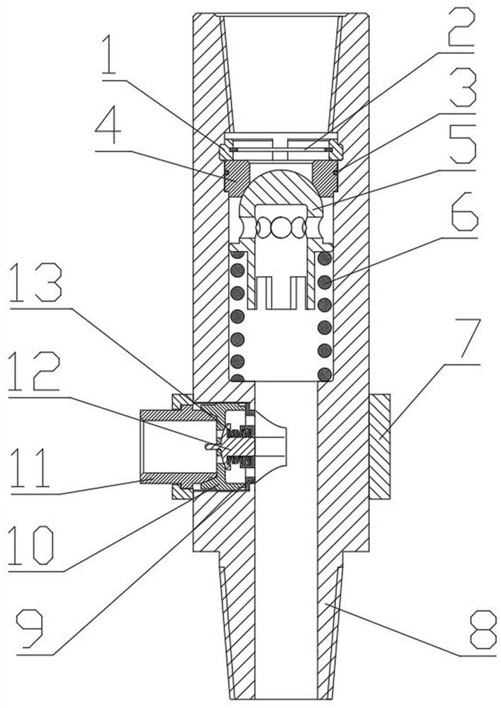 Novel double-valve type continuous circulating valve with clamping device