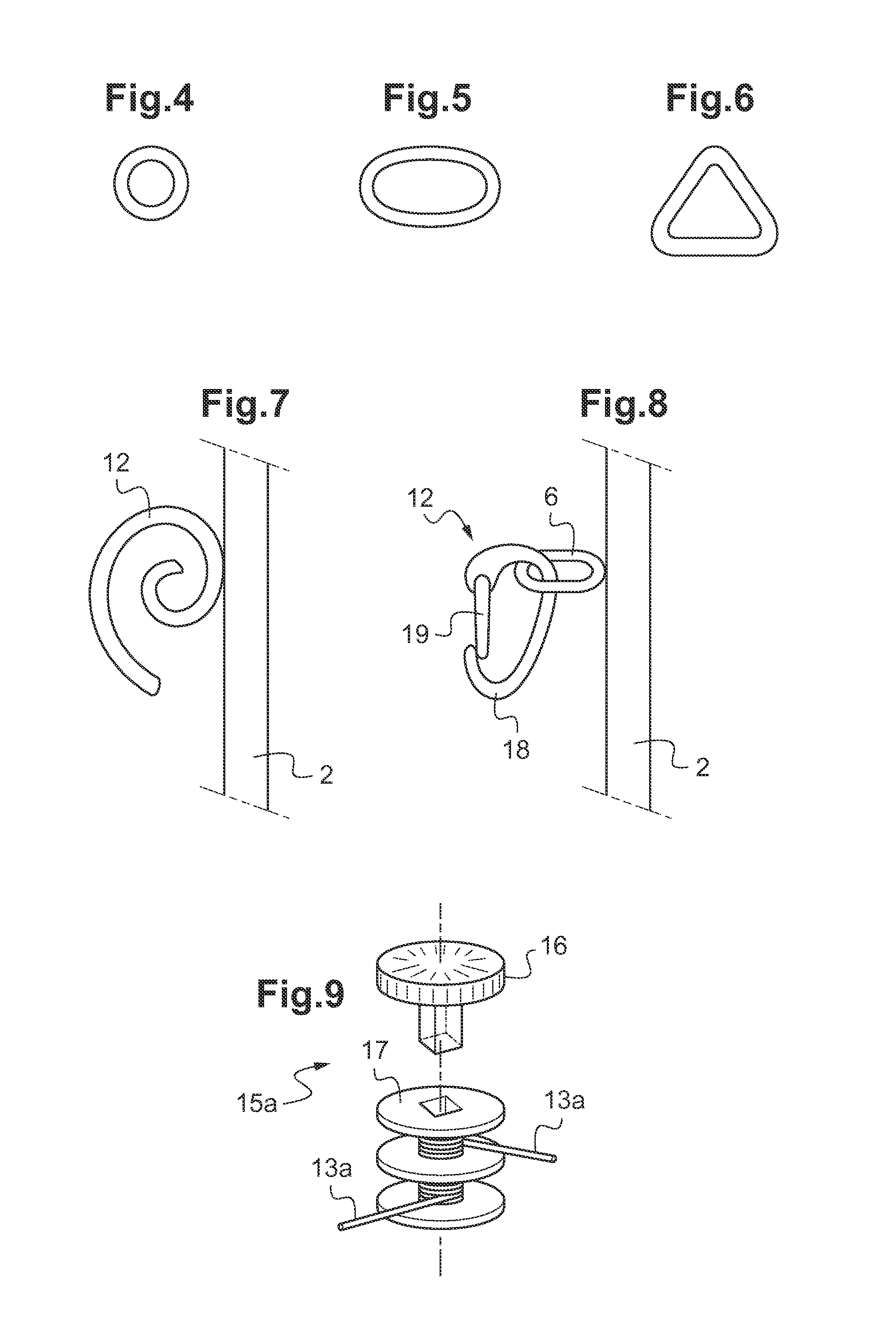 Mounting device for mounting a flexible tank inside a compartment