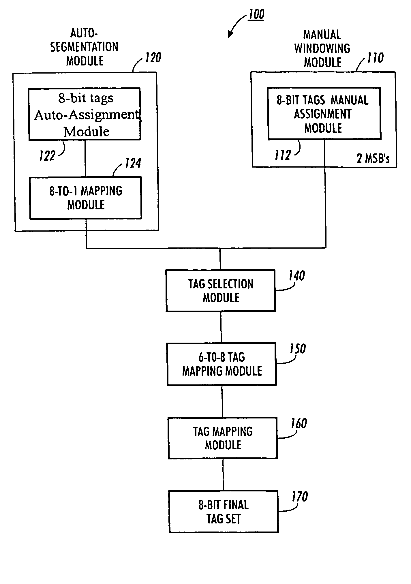 Manual windowing with auto-segmentation assistance in a scanning system