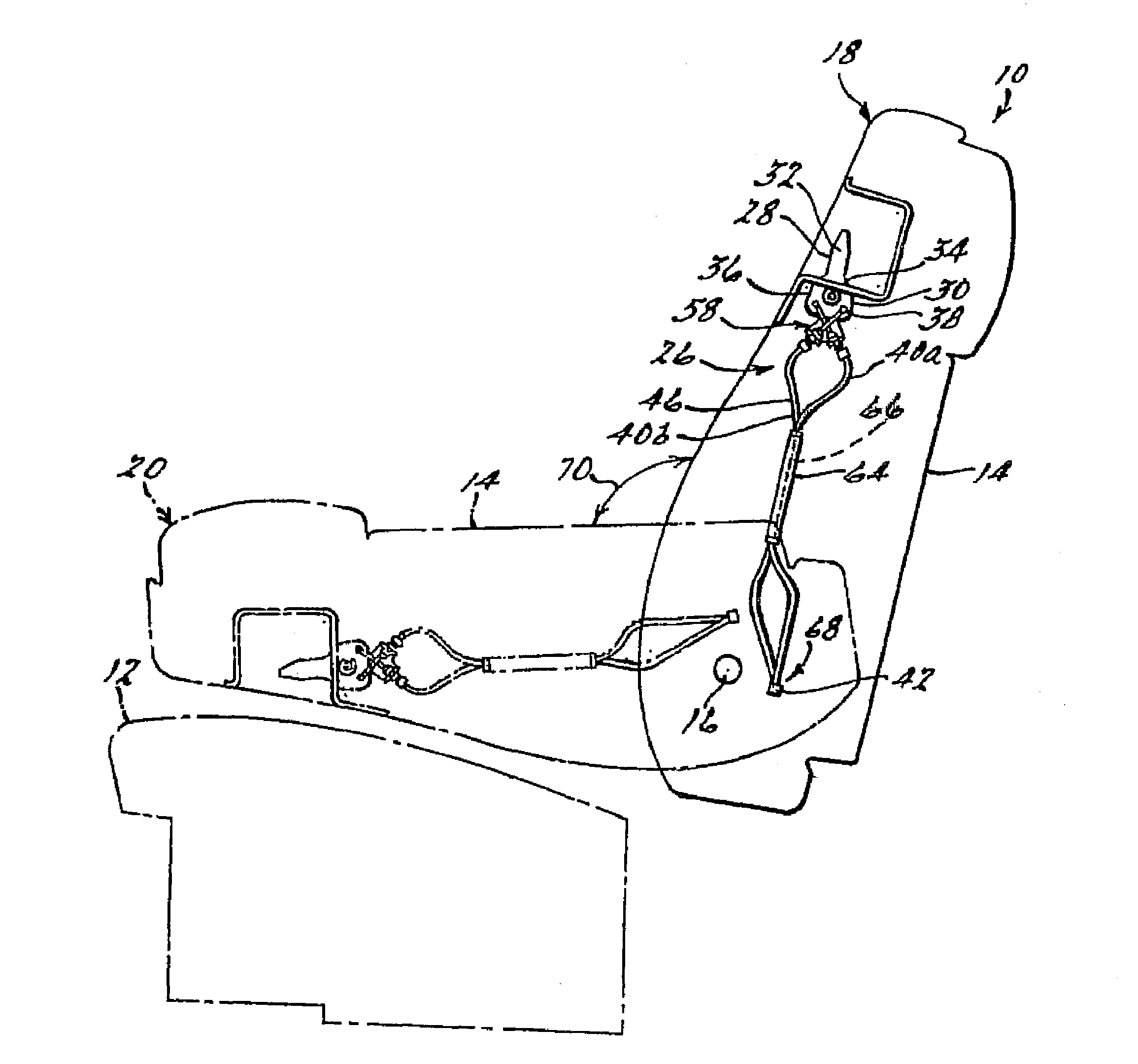 Dual action seat release mechanism
