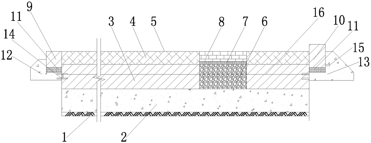 Colorful water permeable pavement and construction method