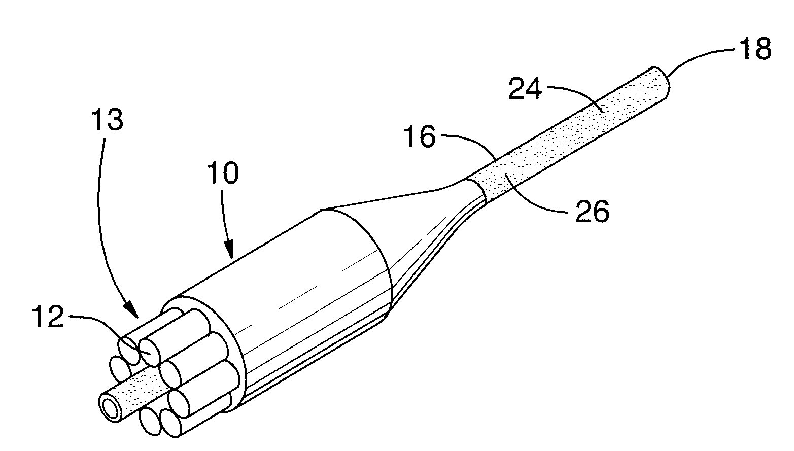 Method and device for optically coupling optical fibres