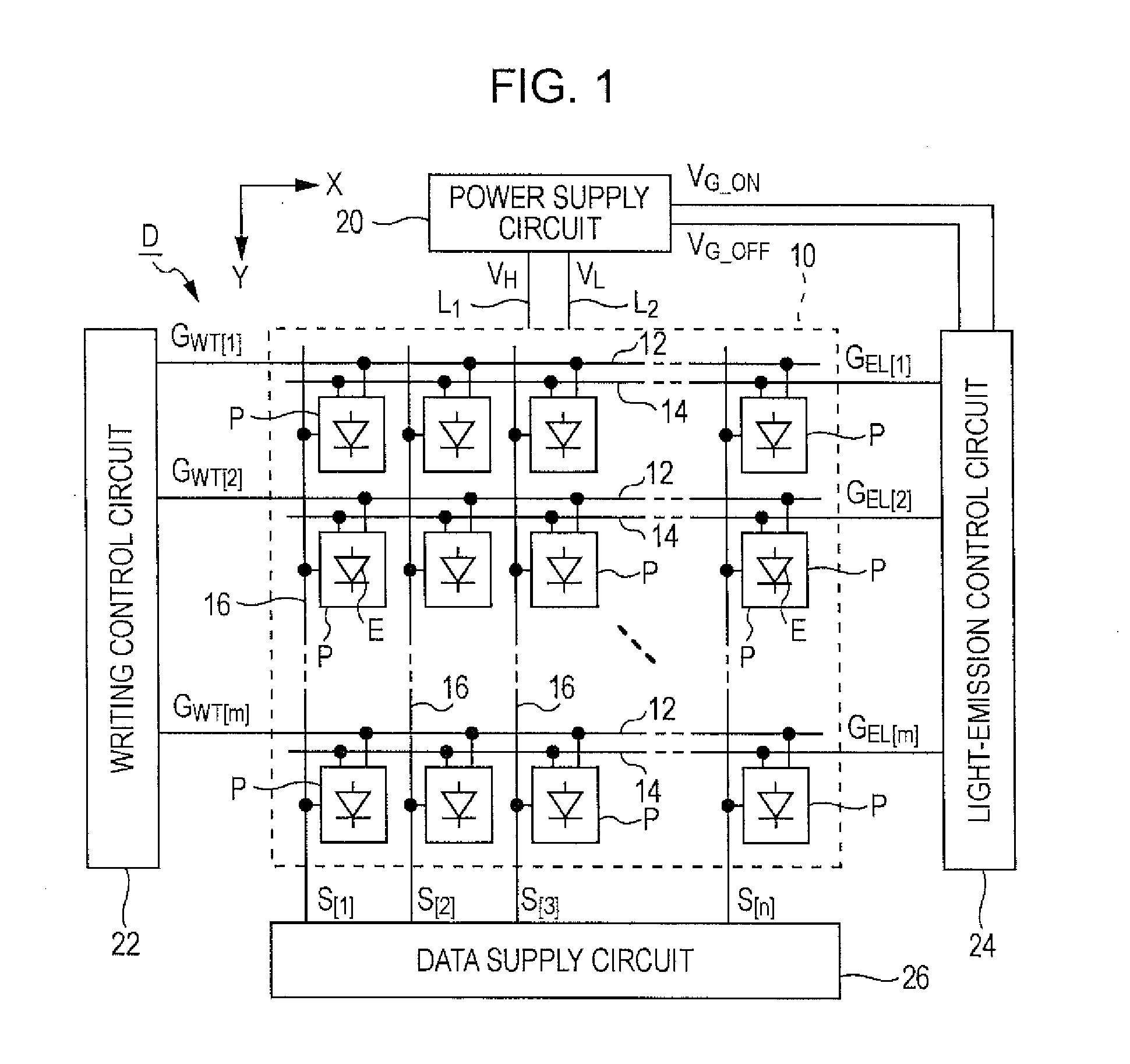 Light emitting device, method of driving pixel circuit, and driving circuit