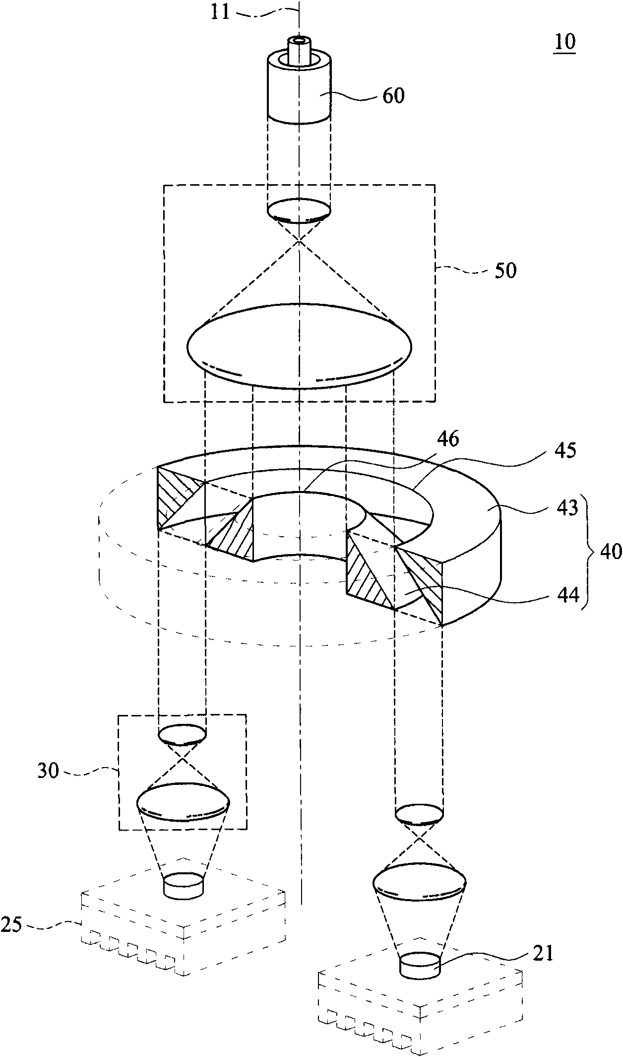 Endoscope light source module structure with light-emitting diodes