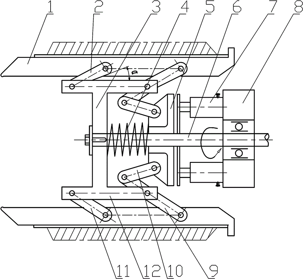 Parallel tensioning device for glass filament tube