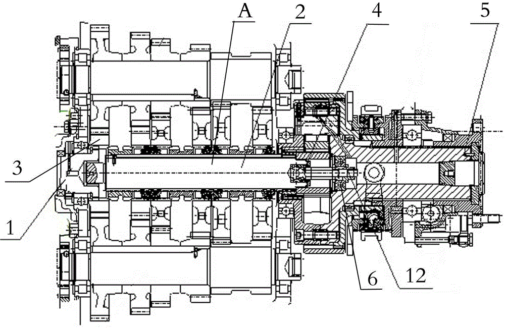 Floating mechanism for main shaft of double countershaft transmission