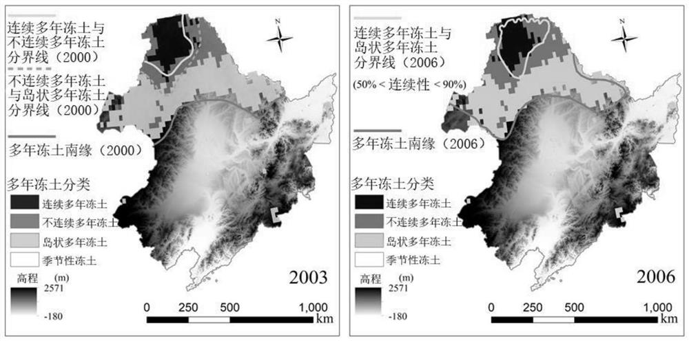 Permafrost monitoring and classifying method based on passive microwave remote sensing