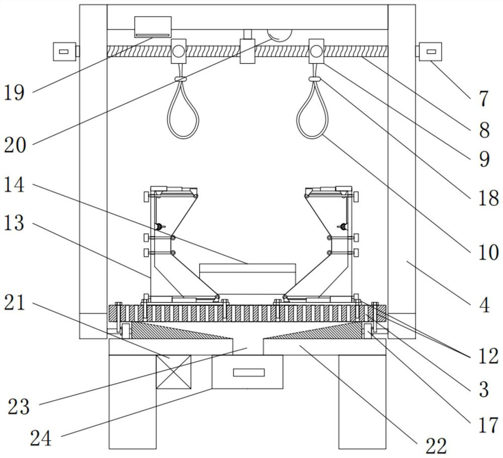 Medical experiment dissecting table convenient for fixing quadruped animals with different sizes