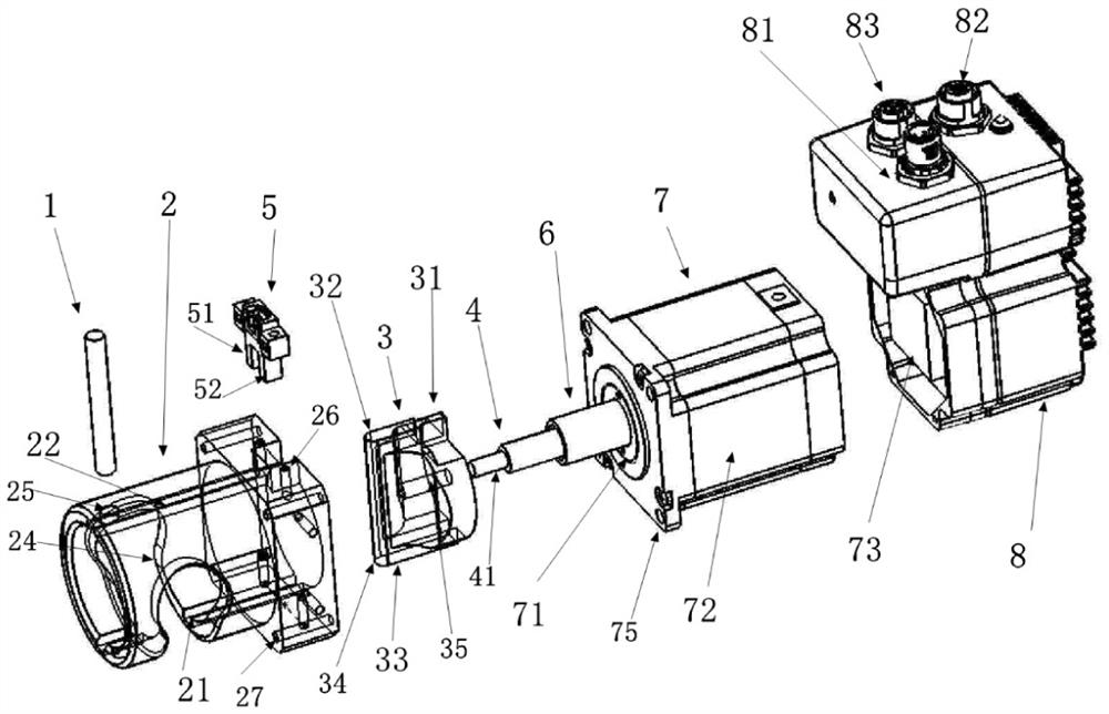 Integrated servo electric pinch valve