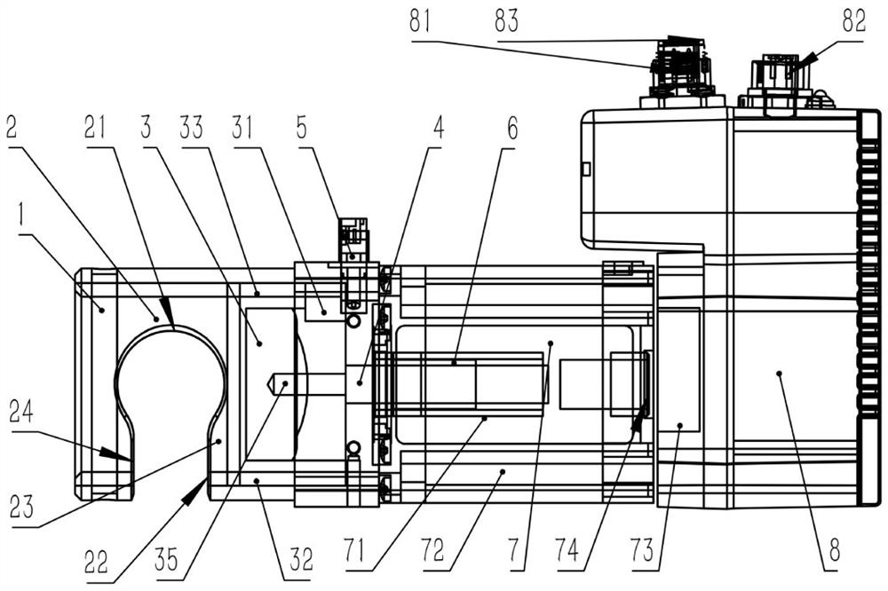 Integrated servo electric pinch valve