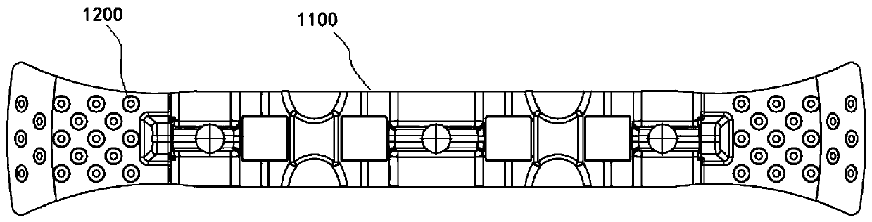 Material conveying device and scraper