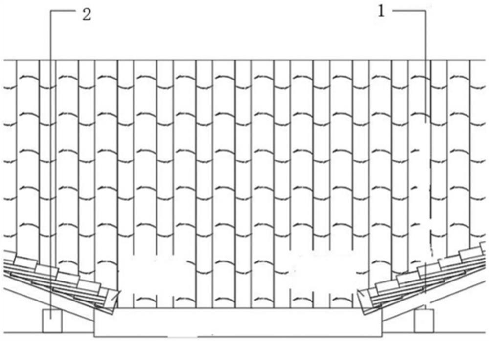 Construction method and structure for well type dwelling roof drainage