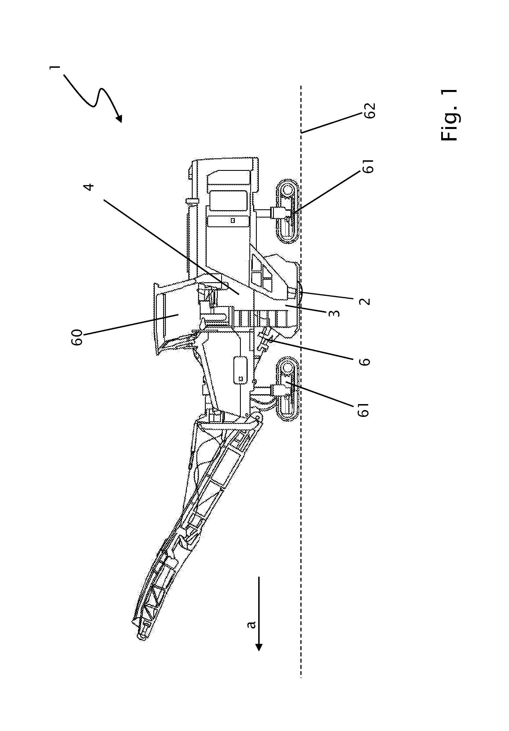 Ejector for a mobile ground preparation machine