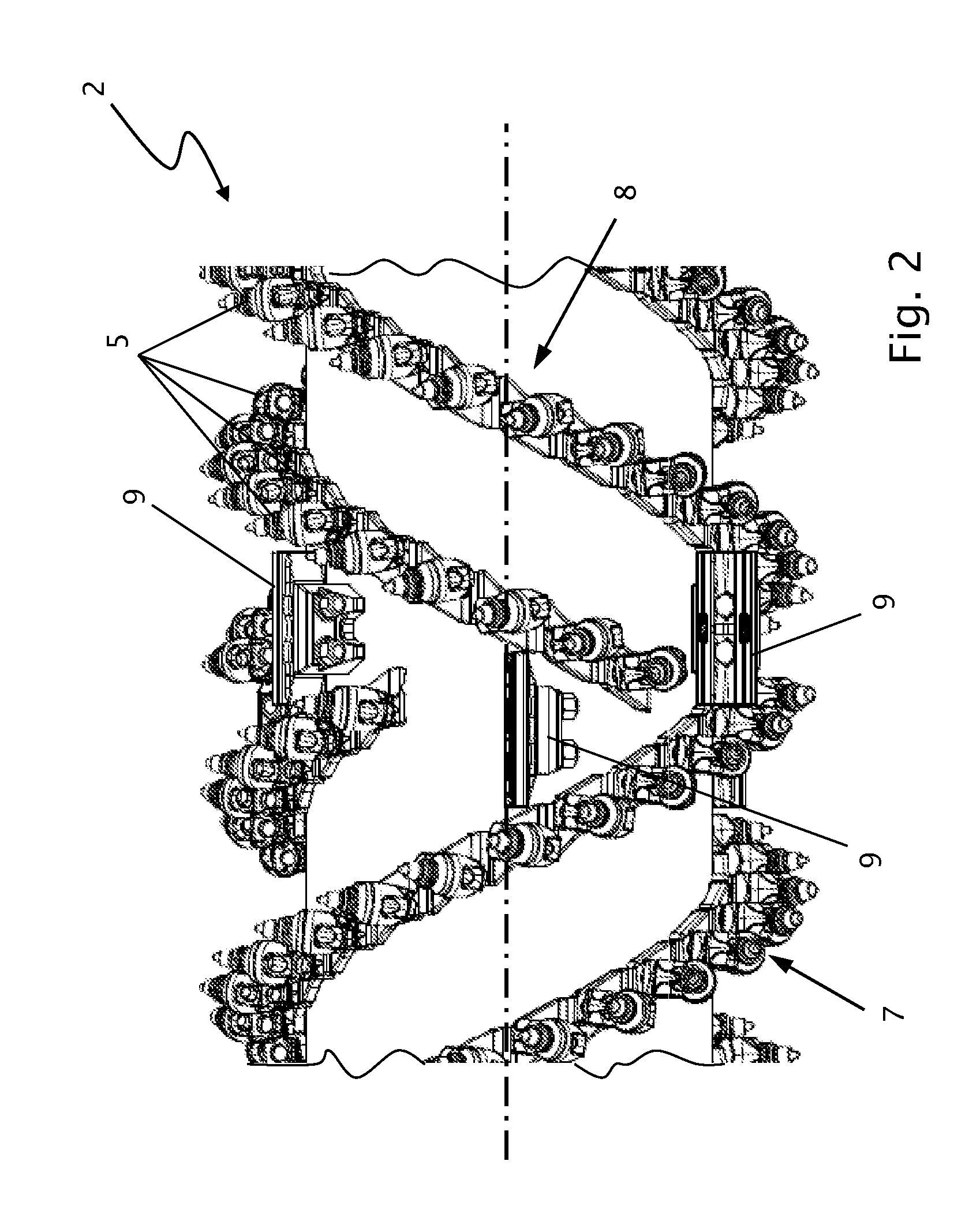 Ejector for a mobile ground preparation machine