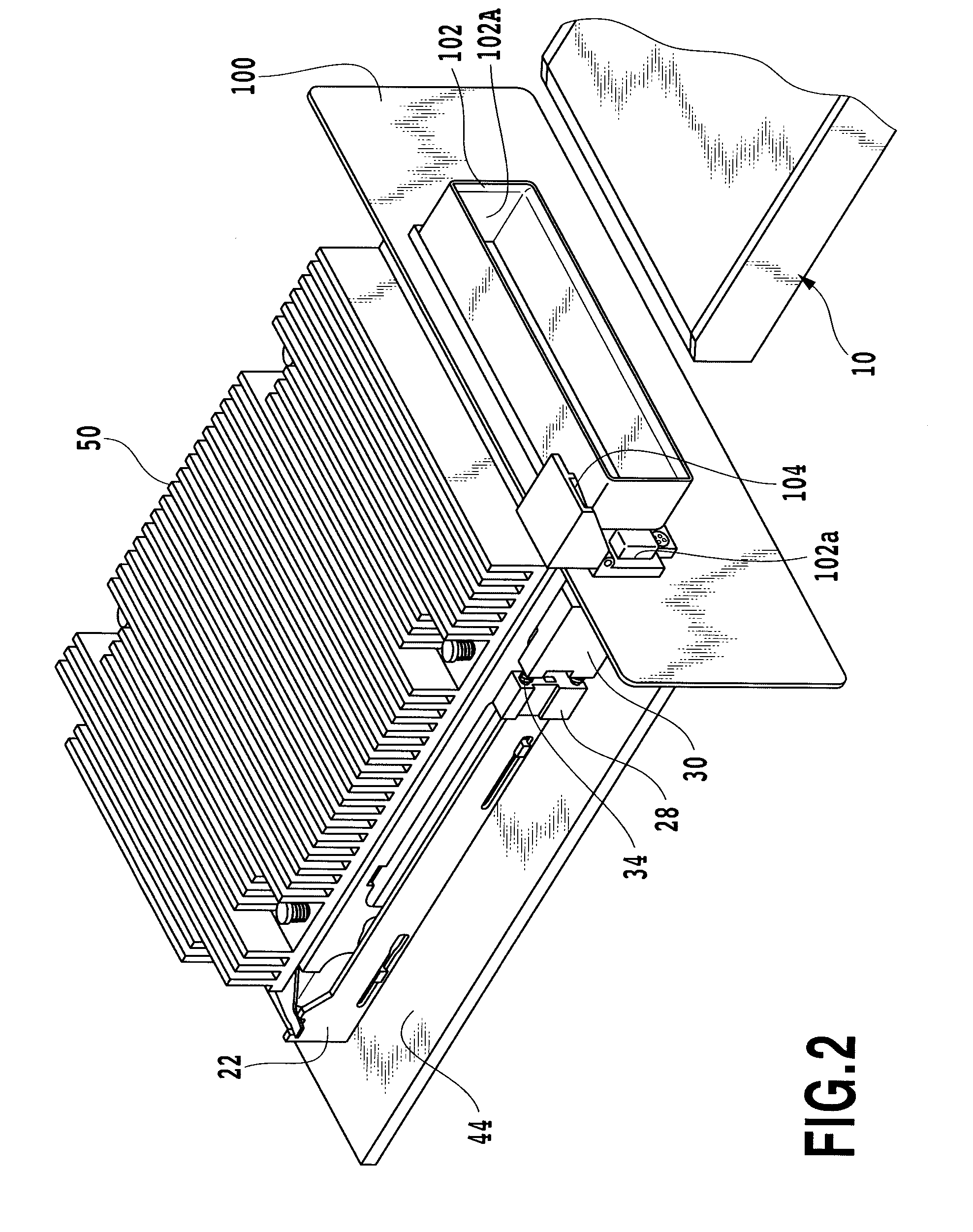 Connector for connection to a module board