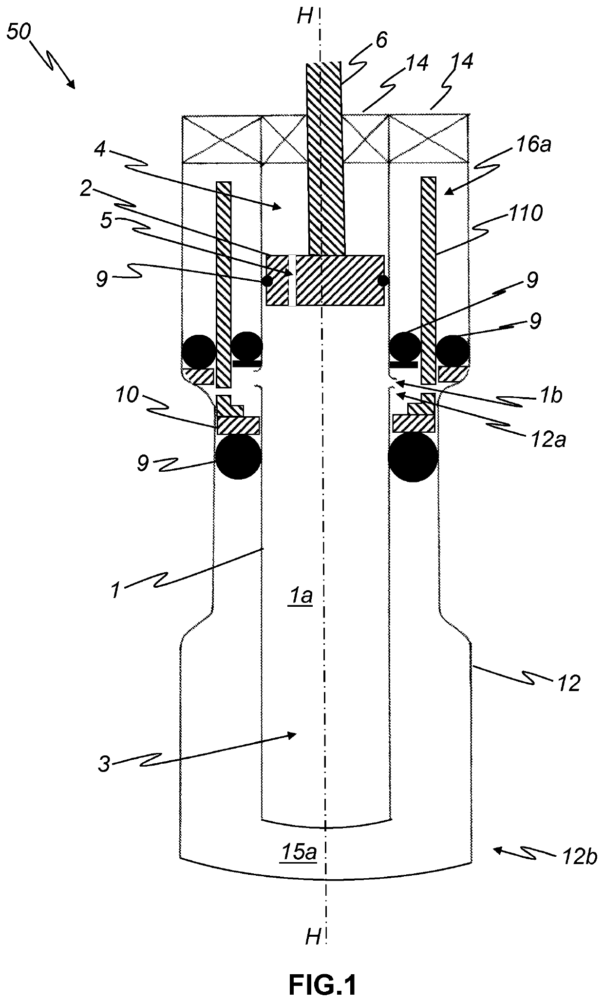 Gas strut, method for producing the gas strut, drive for a flap with the gas strut