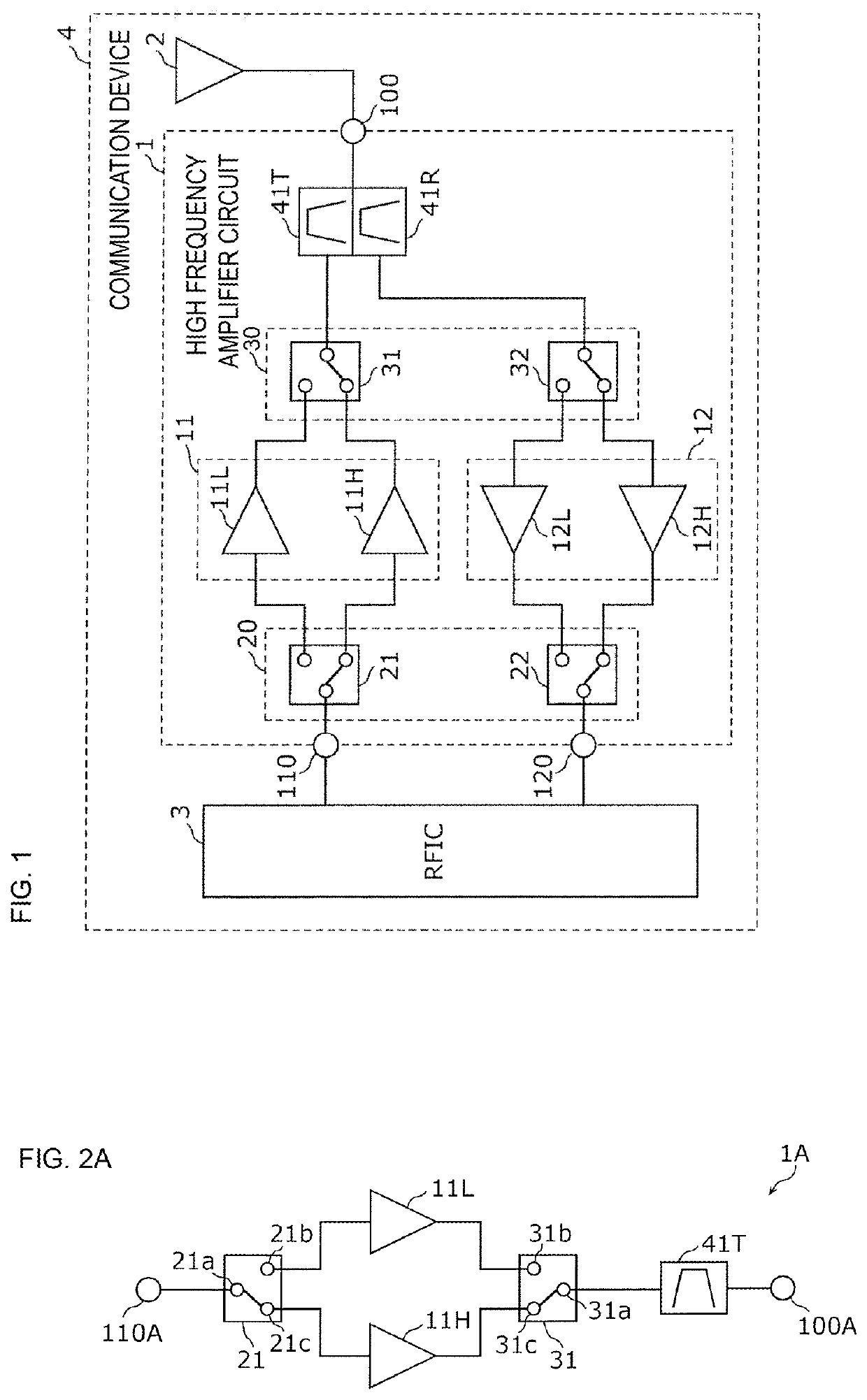 High frequency amplifier circuit and communication device