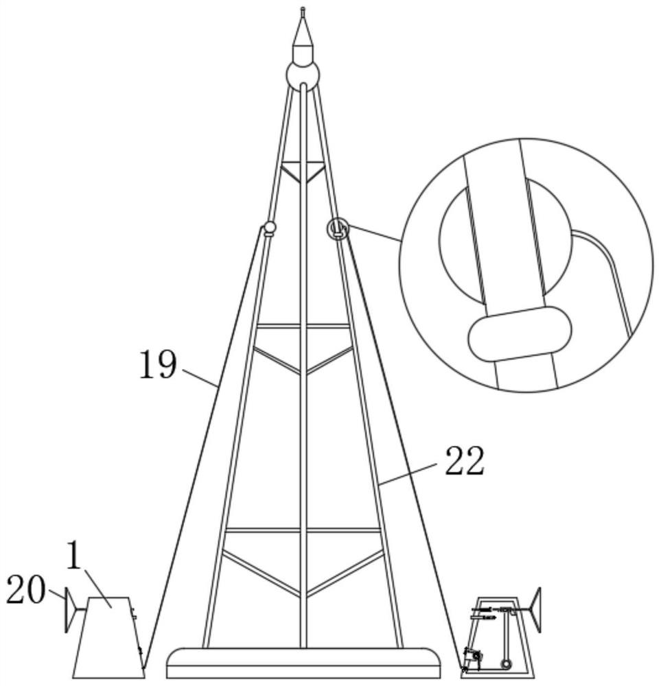 Signal tower wind-resistant reinforcing assembly for Internet of Things